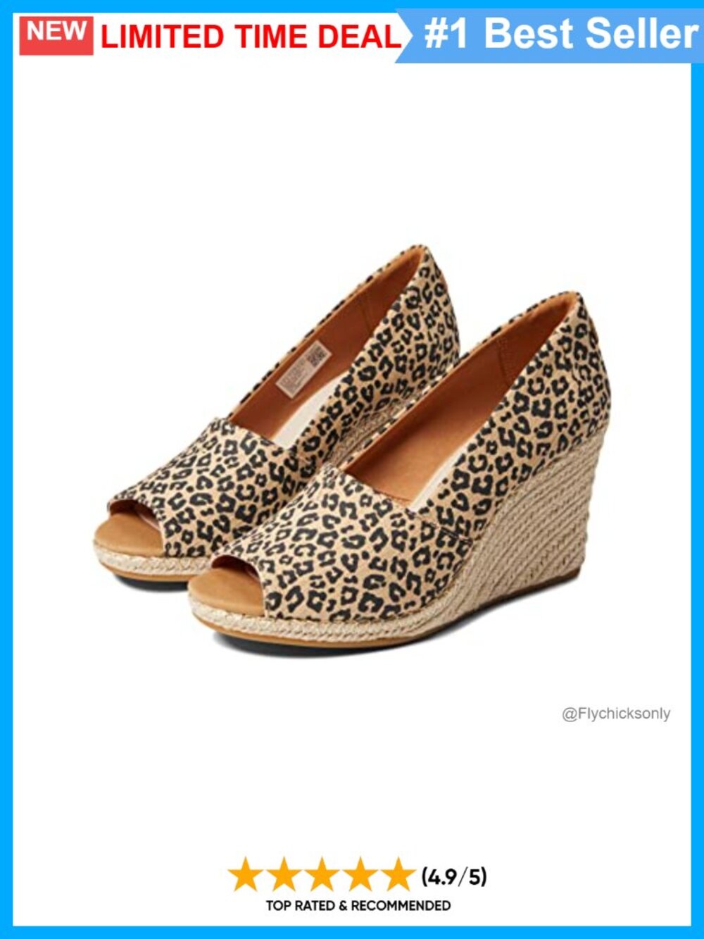 TOMS Michelle Peeptoe Wedge Sandal Textile Comfort OrthoLite Insole